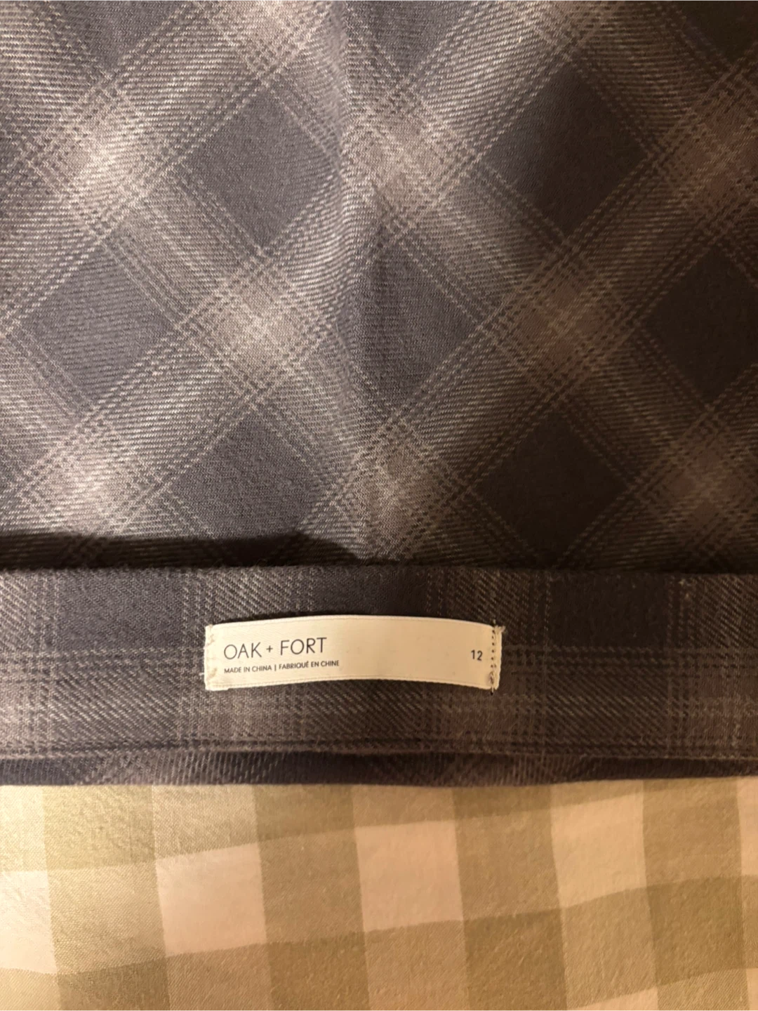 Oak + Fort Plaid Skirt - Size 12 - photo 2