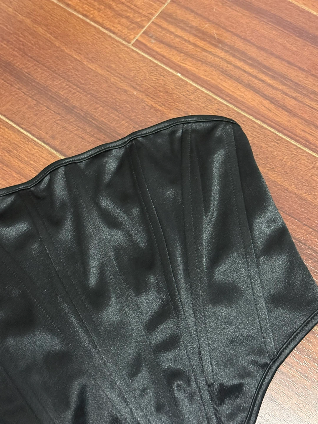 Velvet Hem Tube Top in Black - photo 4
