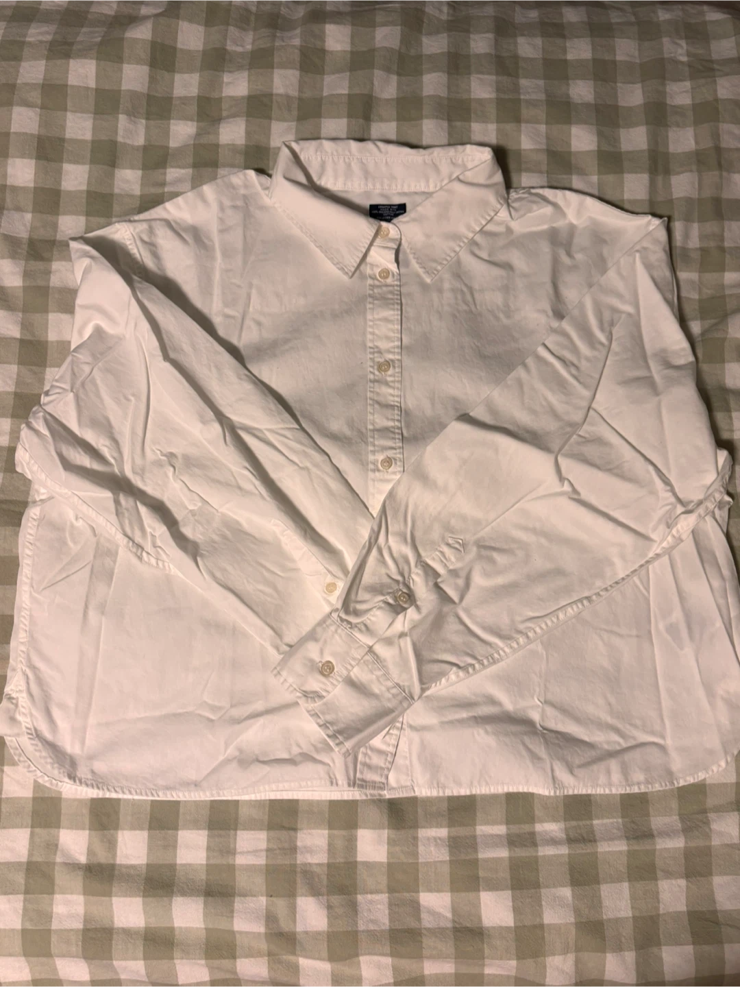 GAP Cropped White Shirt - Size Large
