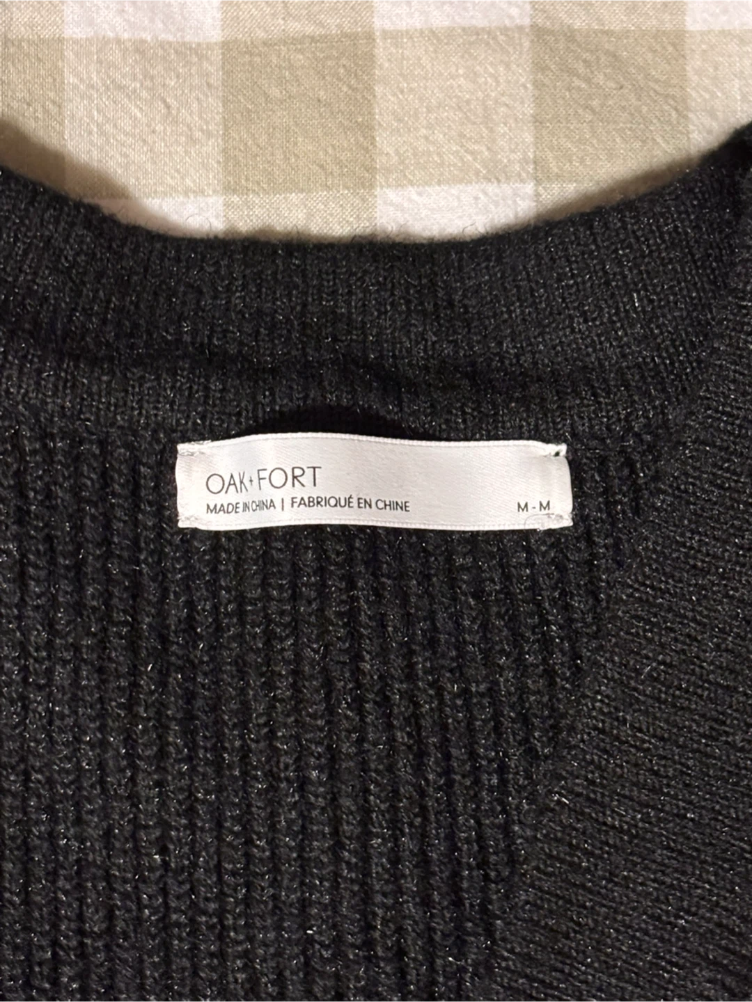 Oak + Fort Black Knit Vest - Size M - photo 2