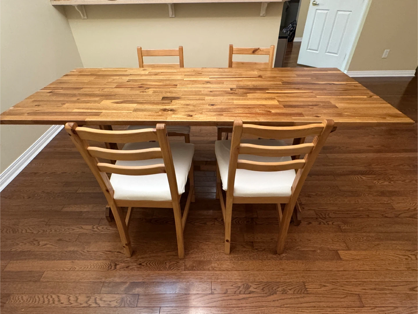 IKEA Wood Dining Table with 4 Chairs 180x76 cm - photo 2