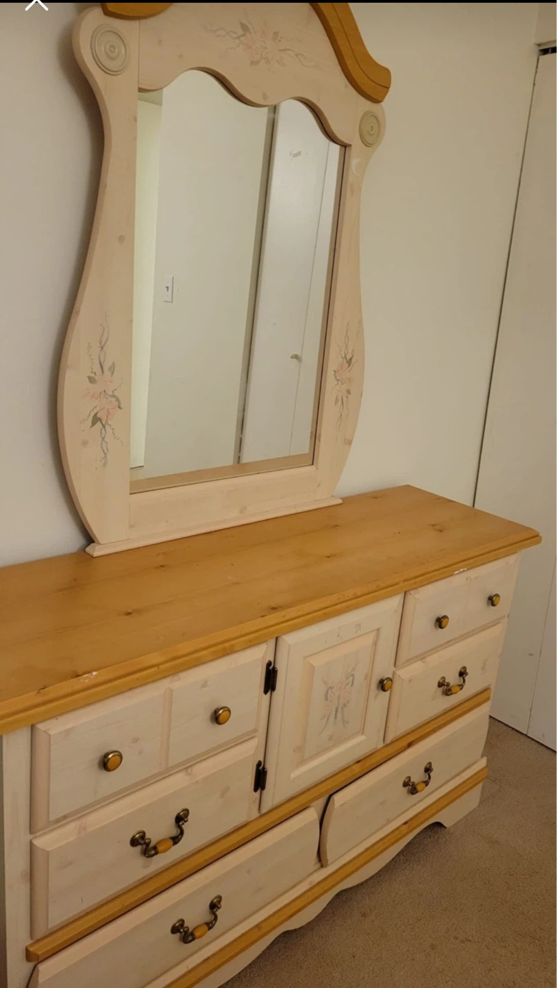 Wooden Dresser with Mirror - photo 2