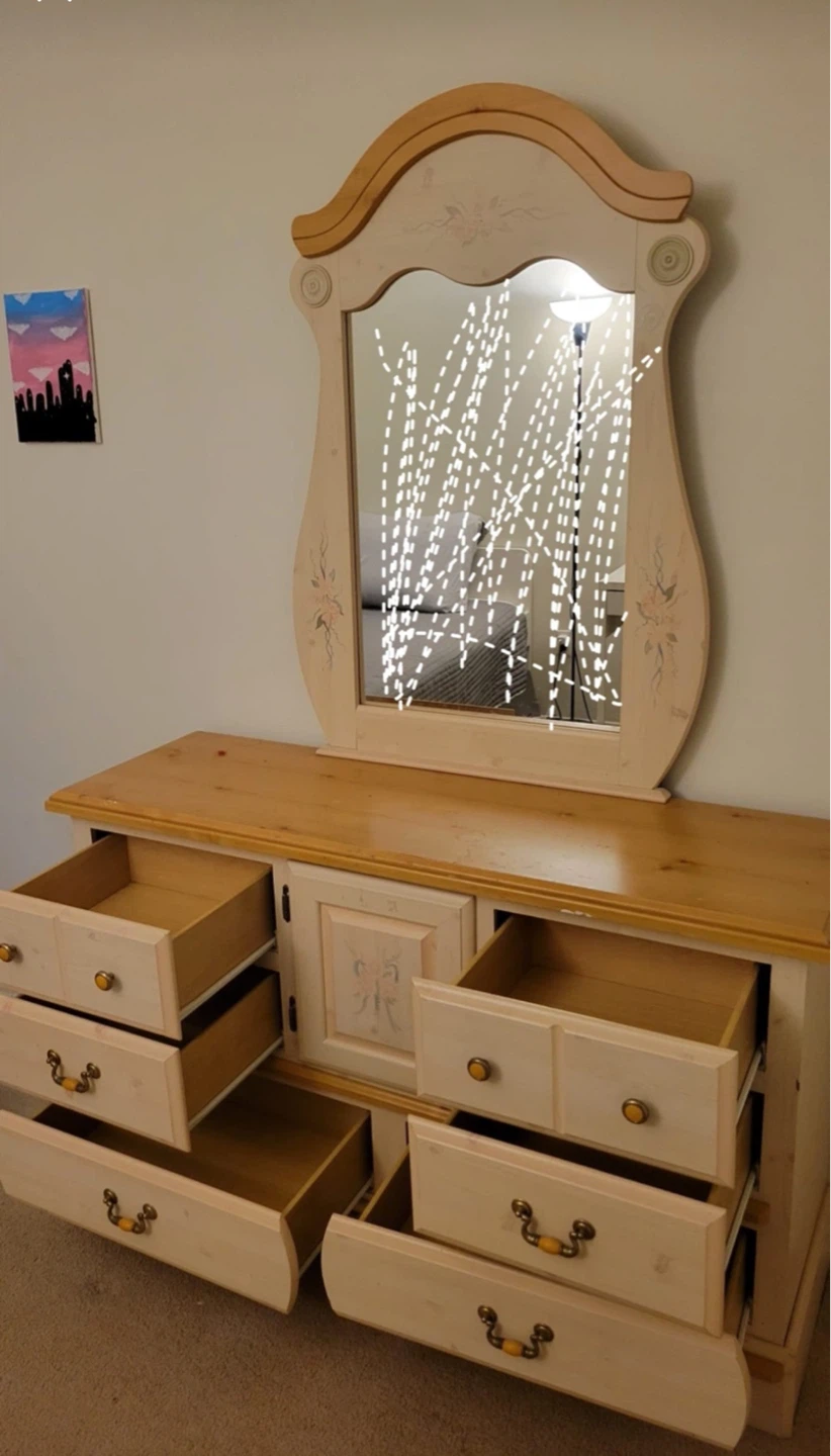 Wooden Dresser with Mirror - photo 3