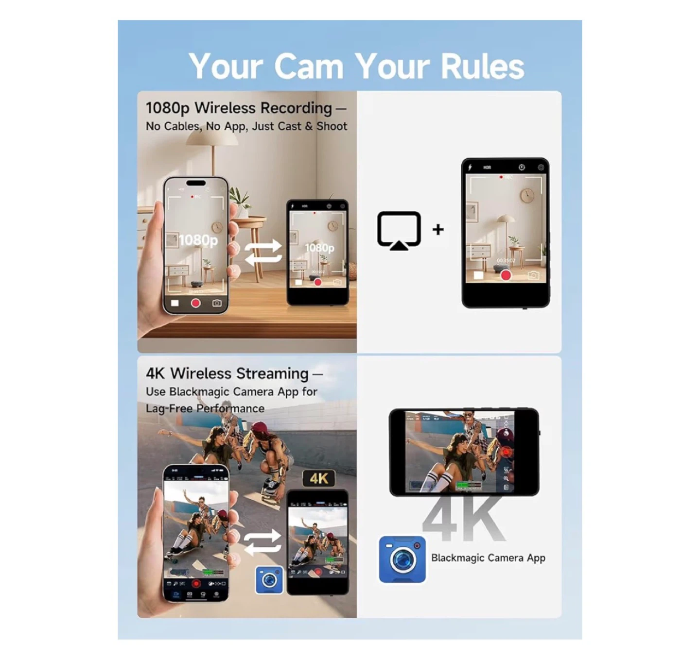 Selfie Vlog Monitor Screen for iphone 17 and Android - photo 5