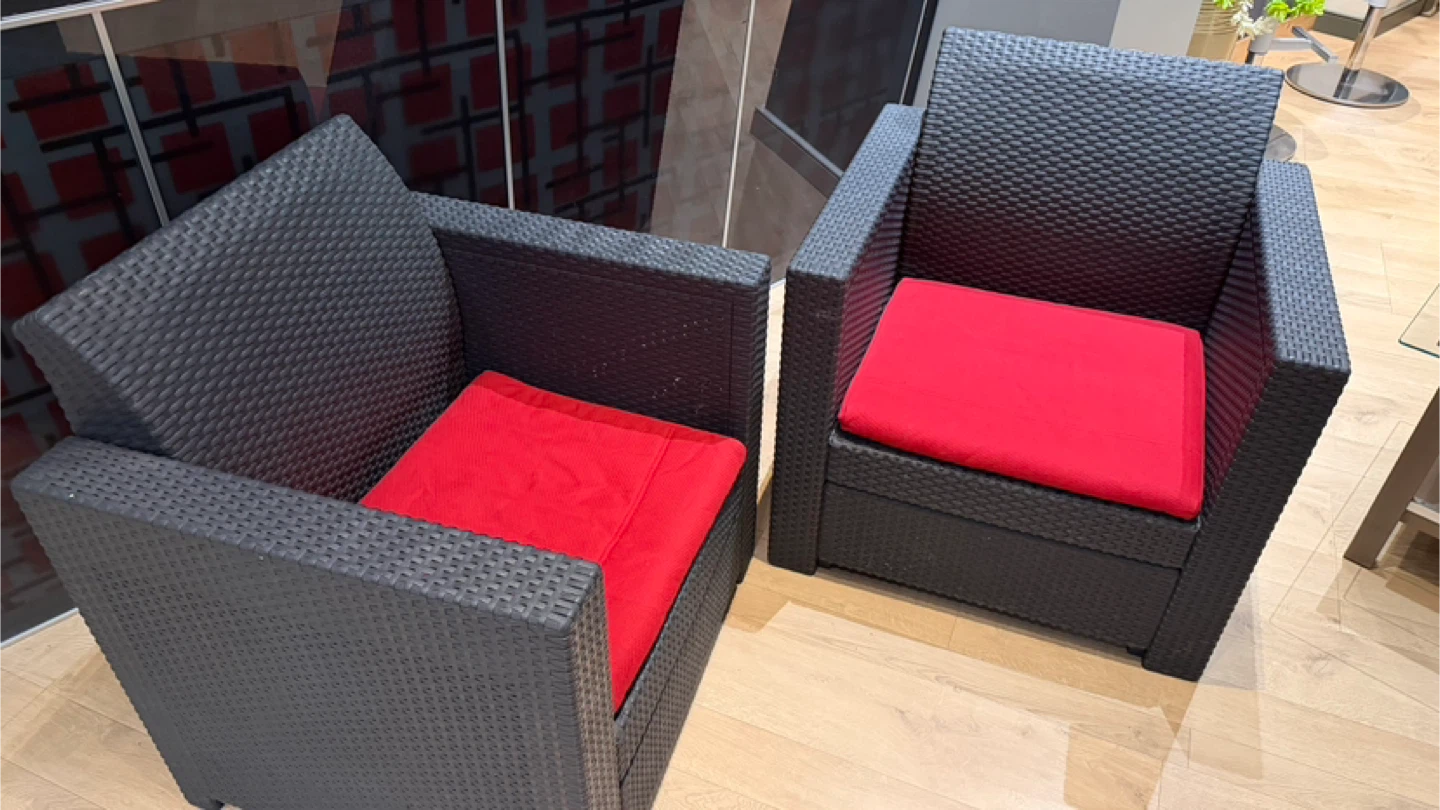 Outdoor Wicker Patio Chairs - Set of 2