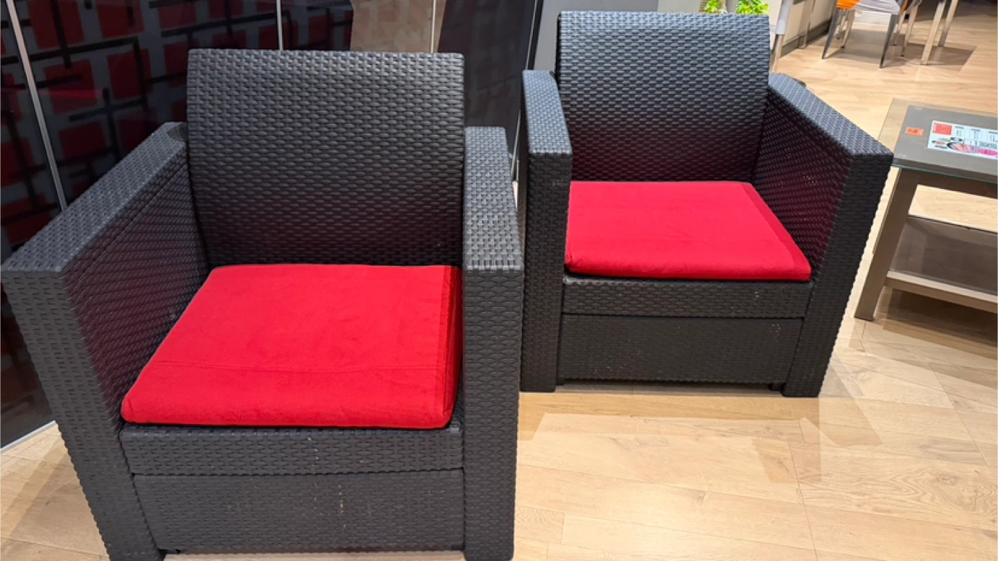 Outdoor Wicker Patio Chairs - Set of 2 - photo 2