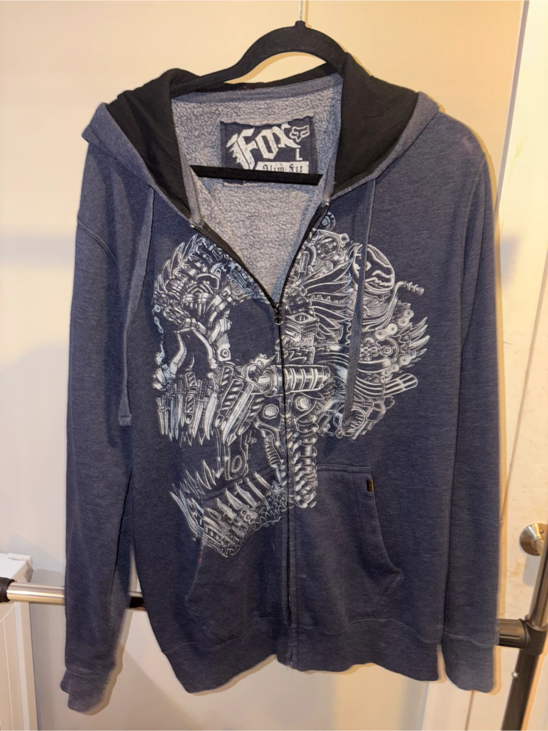 Fox Racing Blue Zip Hoodie