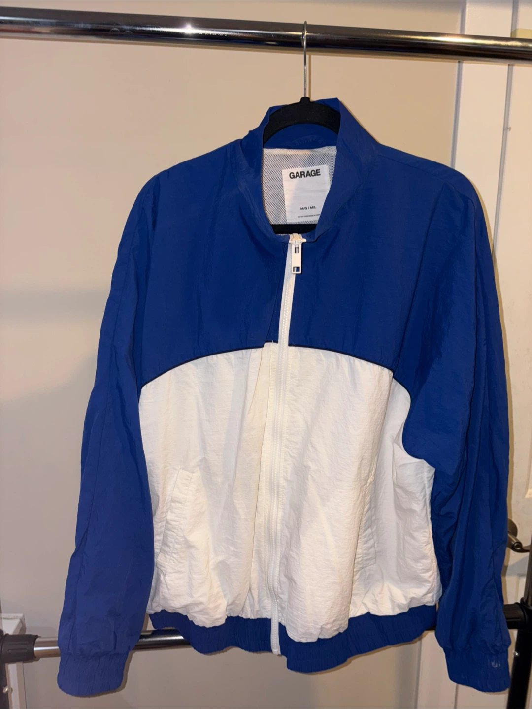 Garage Blue & White Windbreaker - Size M/L