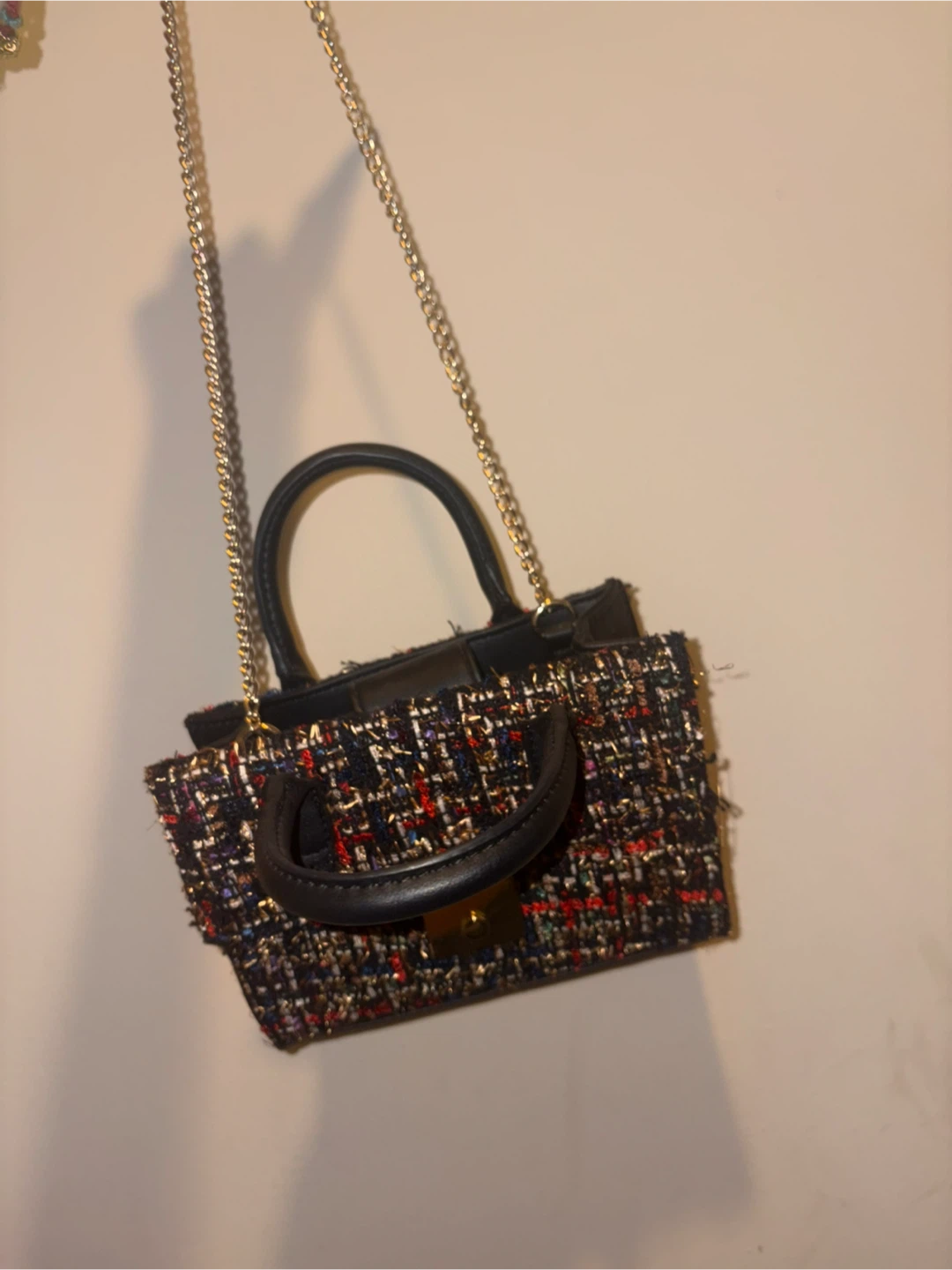 Guess Tweed Mini Top Handle Bag - photo 4
