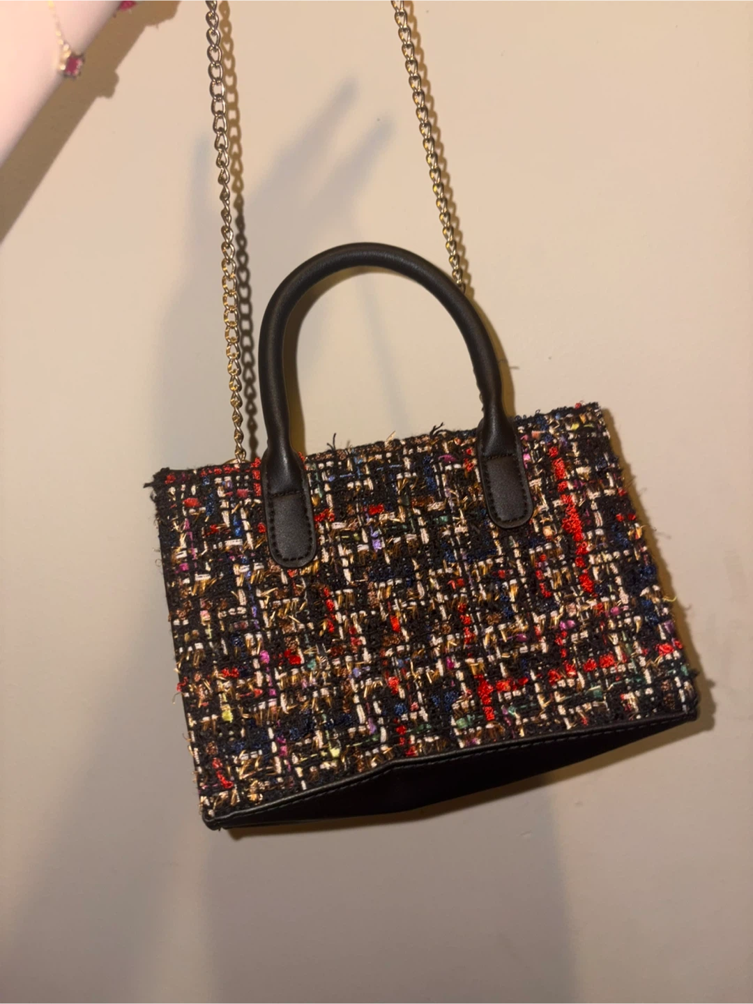 Guess Tweed Mini Top Handle Bag - photo 2