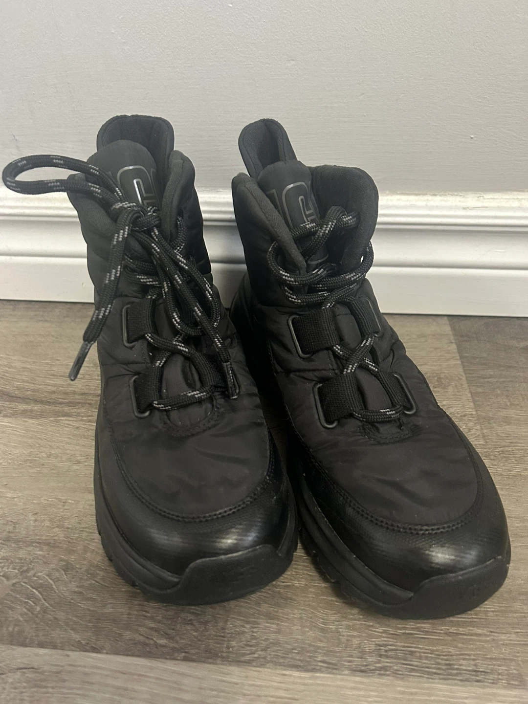 UGG Puffer Winter Boots - Black - Size 9