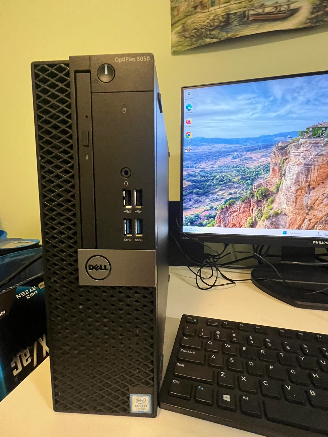 I7 dell desktop pc with monitor