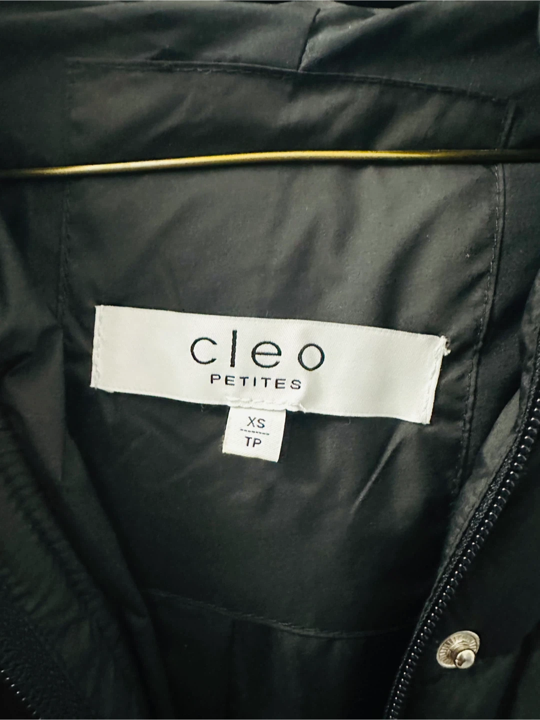 Cleo Petites XS Black Puffer Coat