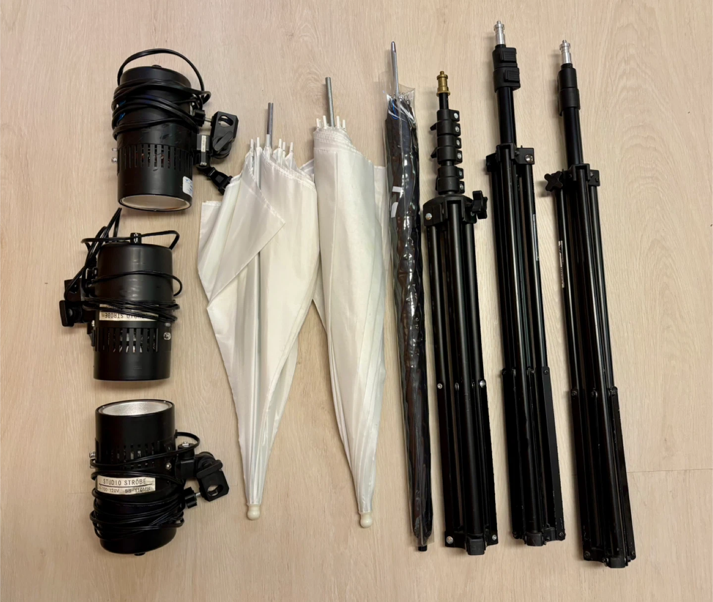 Photography Lighting Kit - Studio Strobes, Umbrellas, Stands