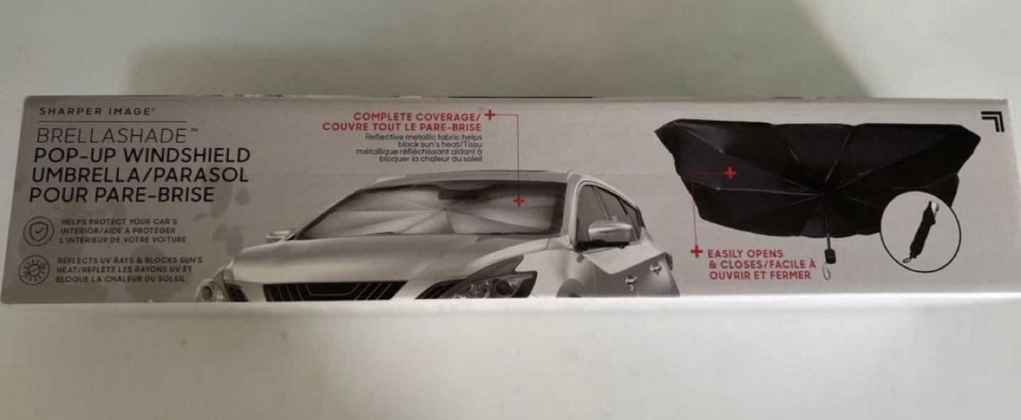 Brand New-Sharper Image BrellaShade Windshield Umbrella