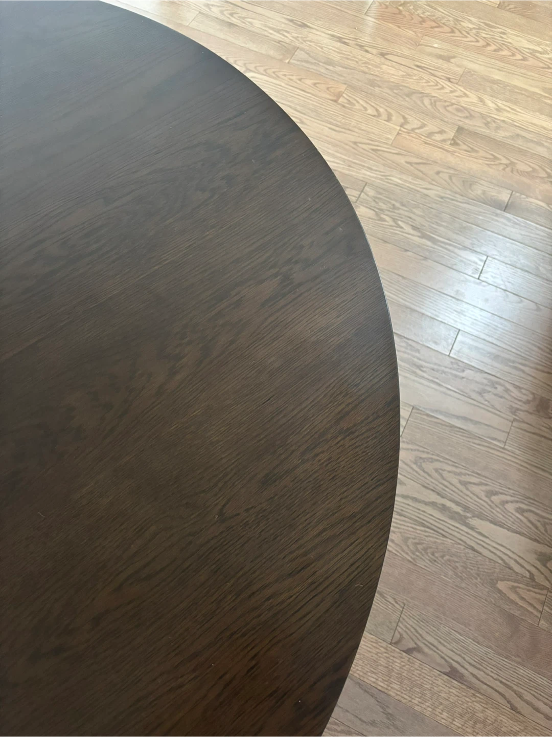 Round Dining Table - Dark Wood - photo 4