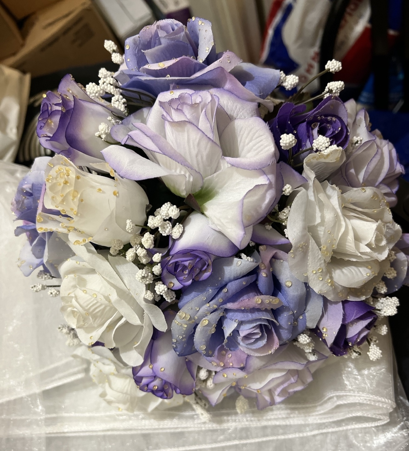 Purple and White Bouquet
