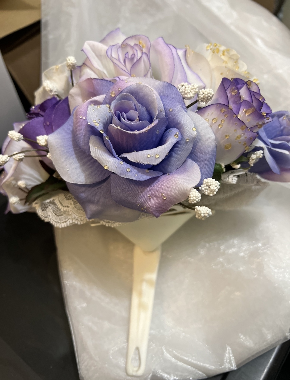 Purple and White Bouquet - photo 5