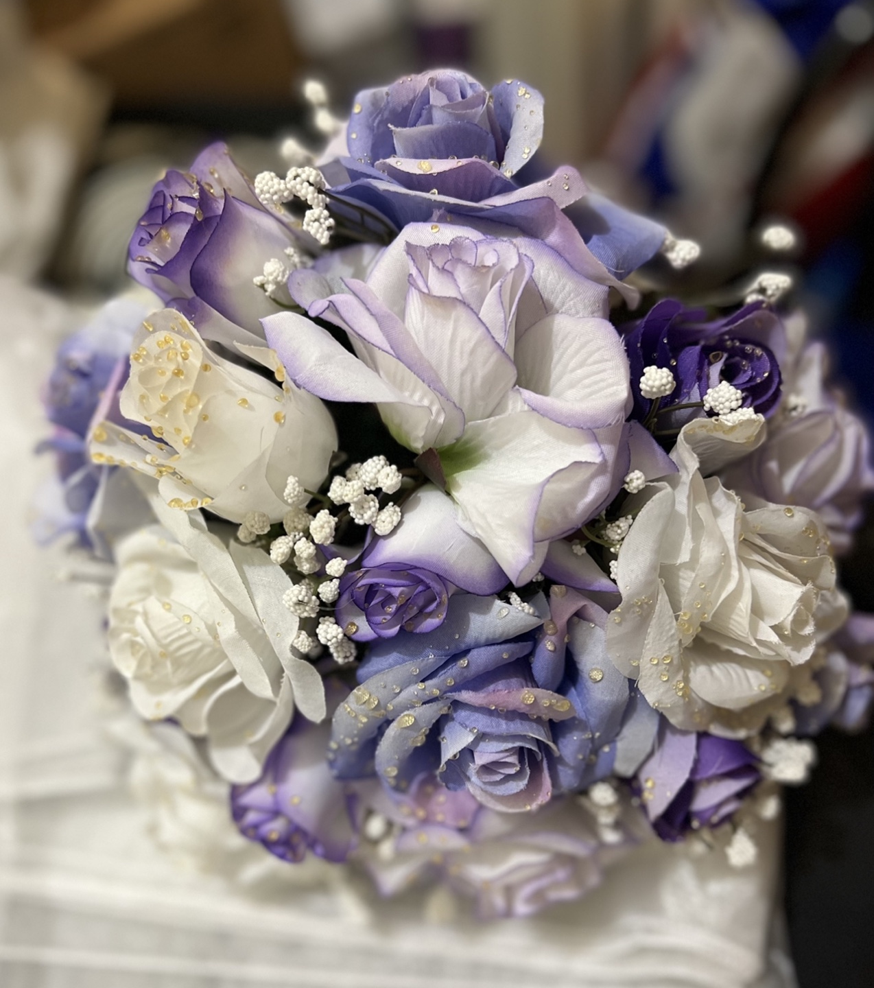 Purple and White Bouquet - photo 2