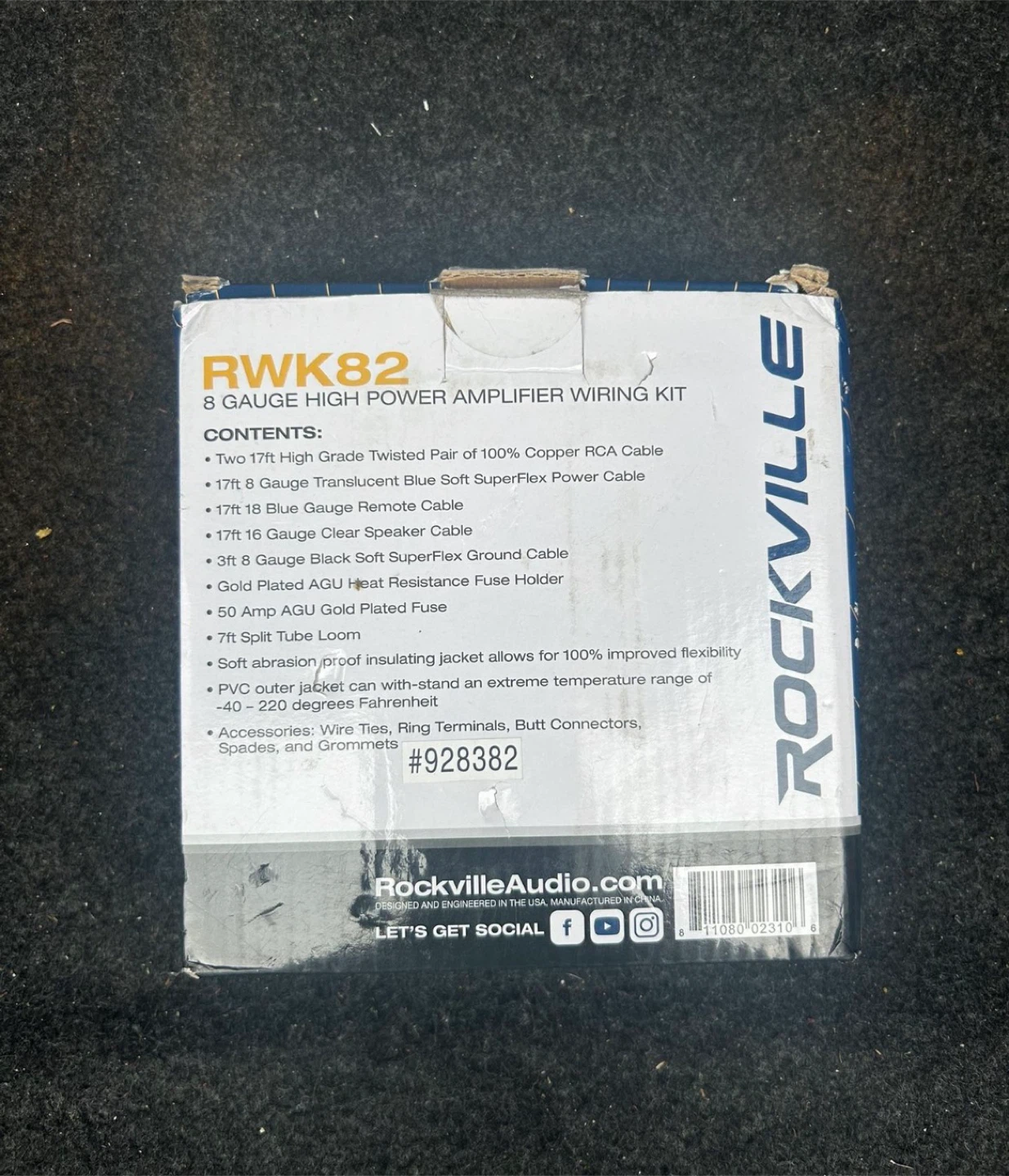 Rockville RWK82 8 Gauge Amplifier Wiring Kit - New - photo 2