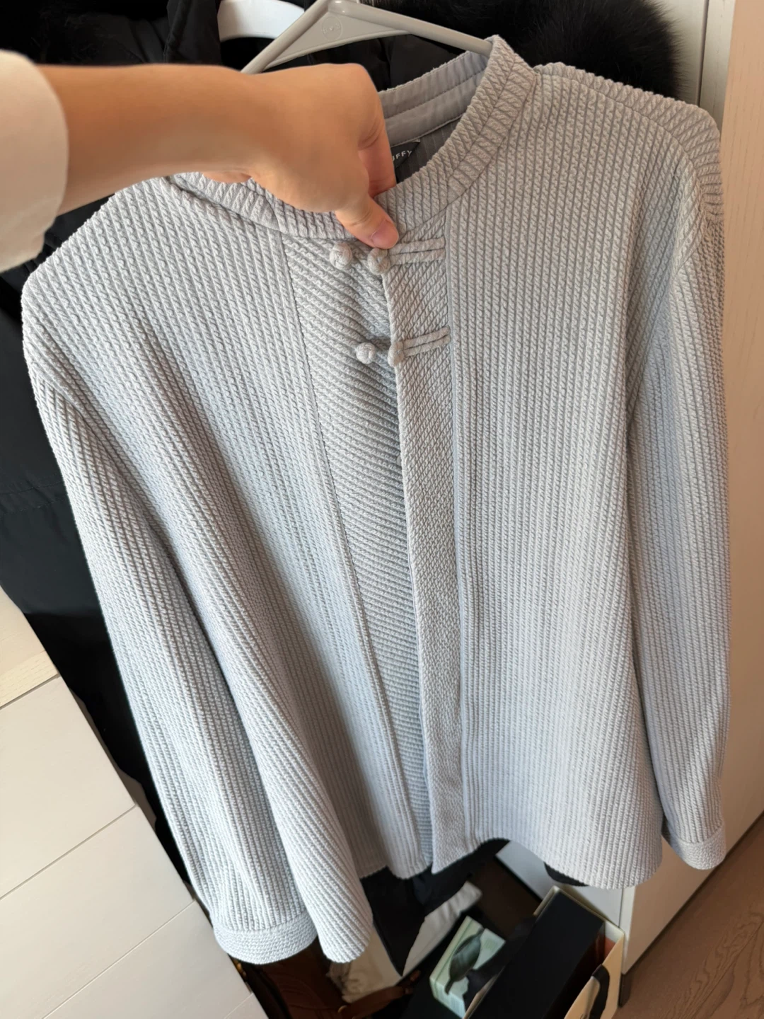 Neo Chinese style Size 48 Gray Cardigan