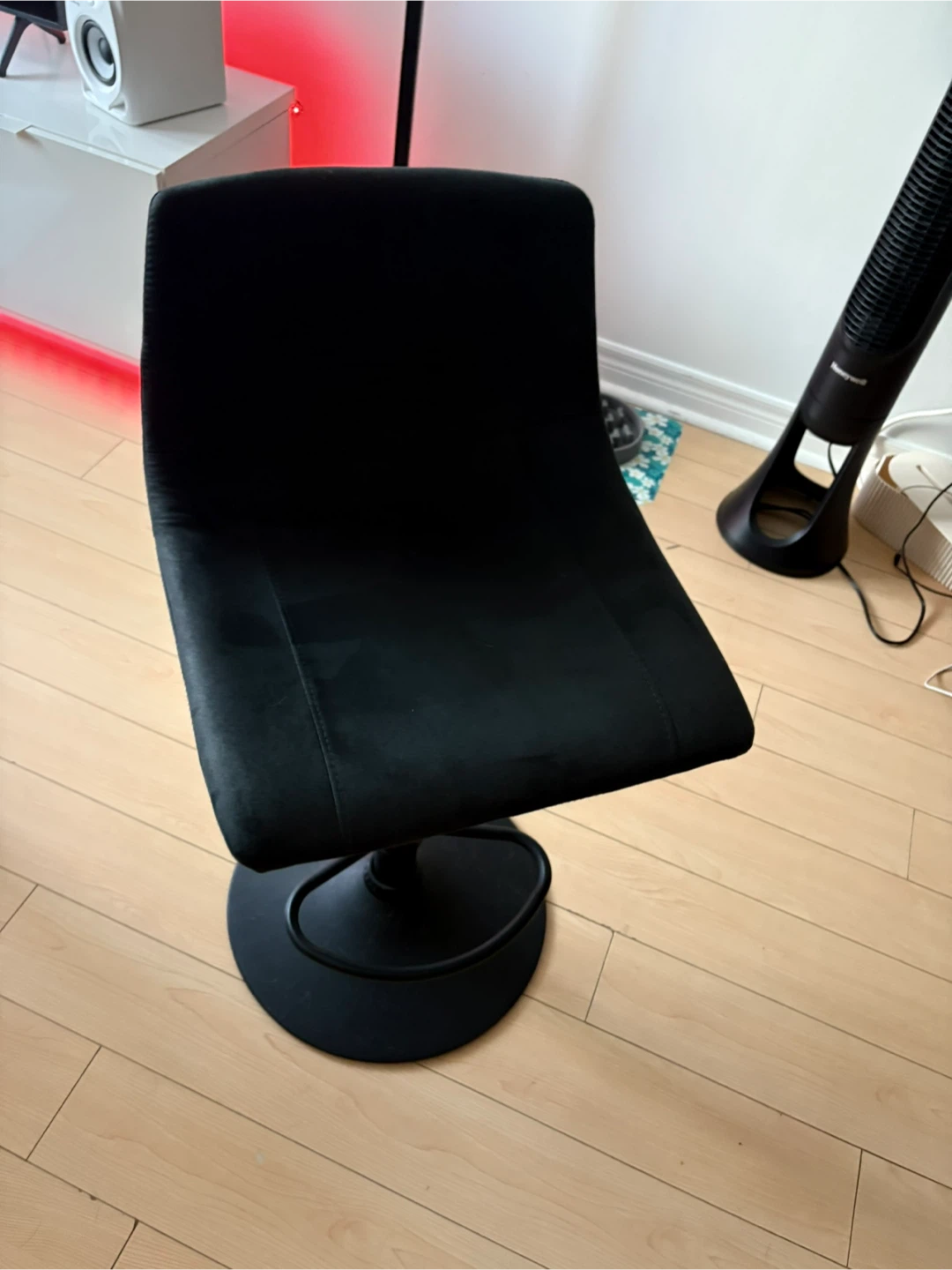 Black Adjustable Swivel Bar Stool - photo 2