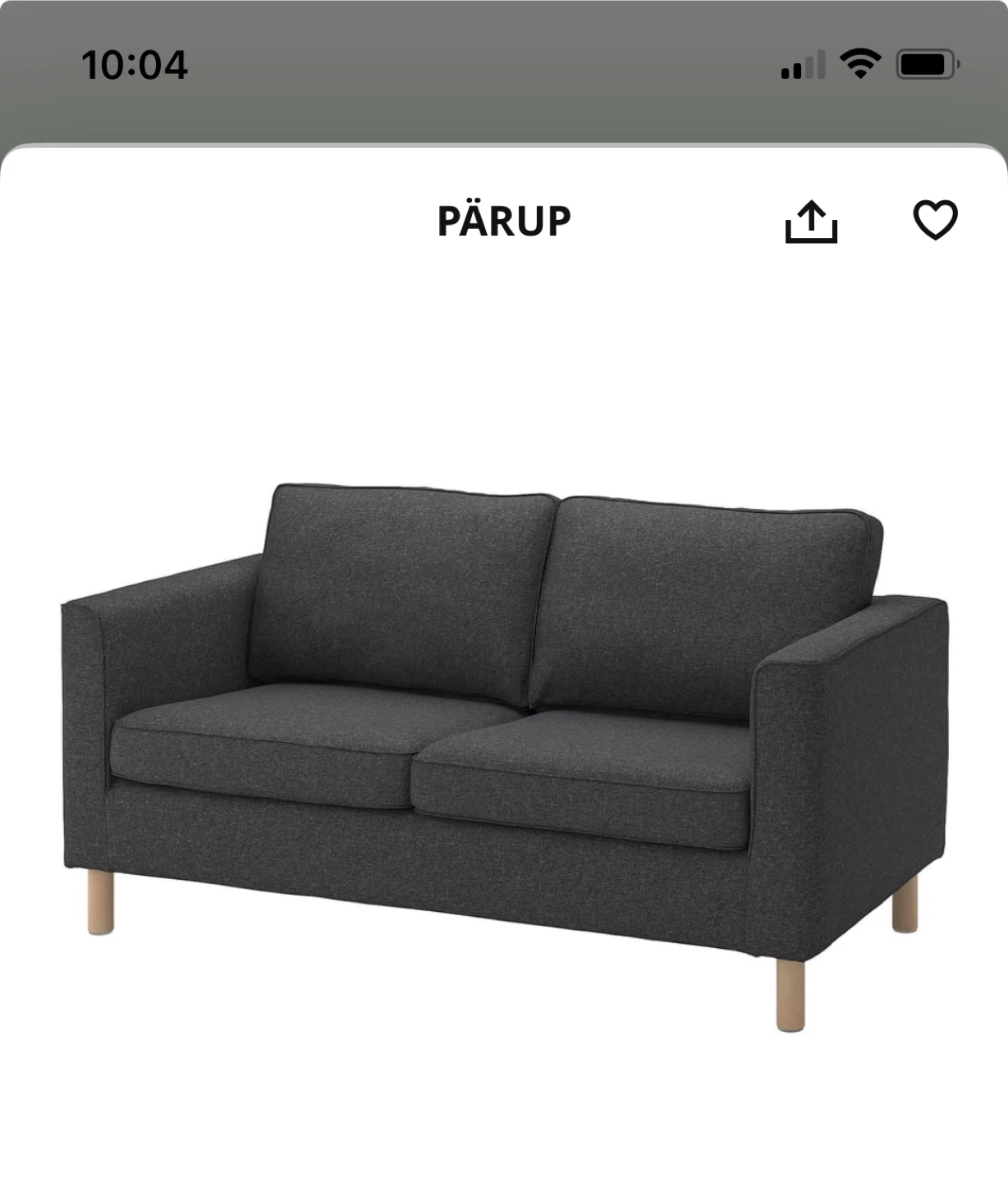 IKEA PÄRUP Loveseat, Gunnared Dark Gray - photo 2
