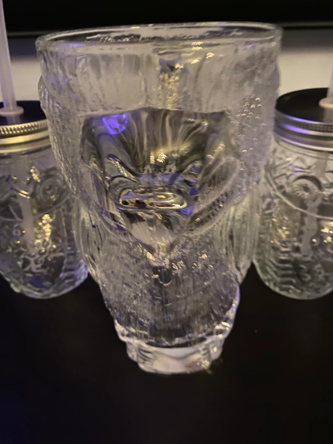 Owl Glass Pitcher with 4 Glasses 🥕 - photo 2