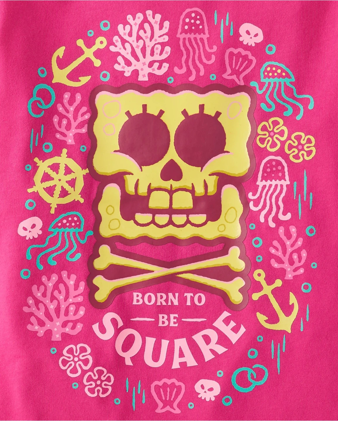 Spongebob Squarepants Skull And Crossbones Graphic Tee L (10/12) - photo 2