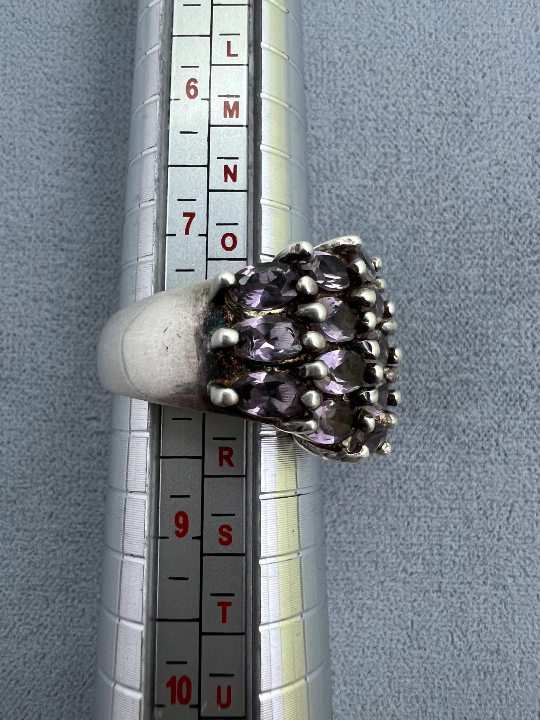 Vintage Sterling  Silver Amethyst Ring - photo 3