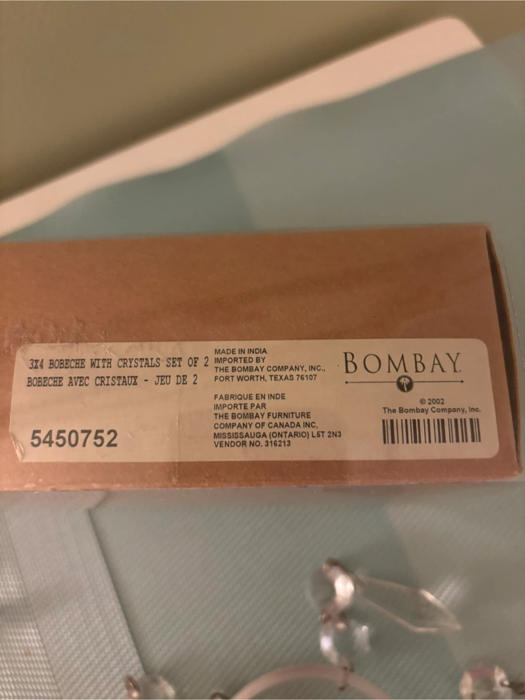 Bombay Crystal Bobeche Candle Holders - Set of 2 - photo 2