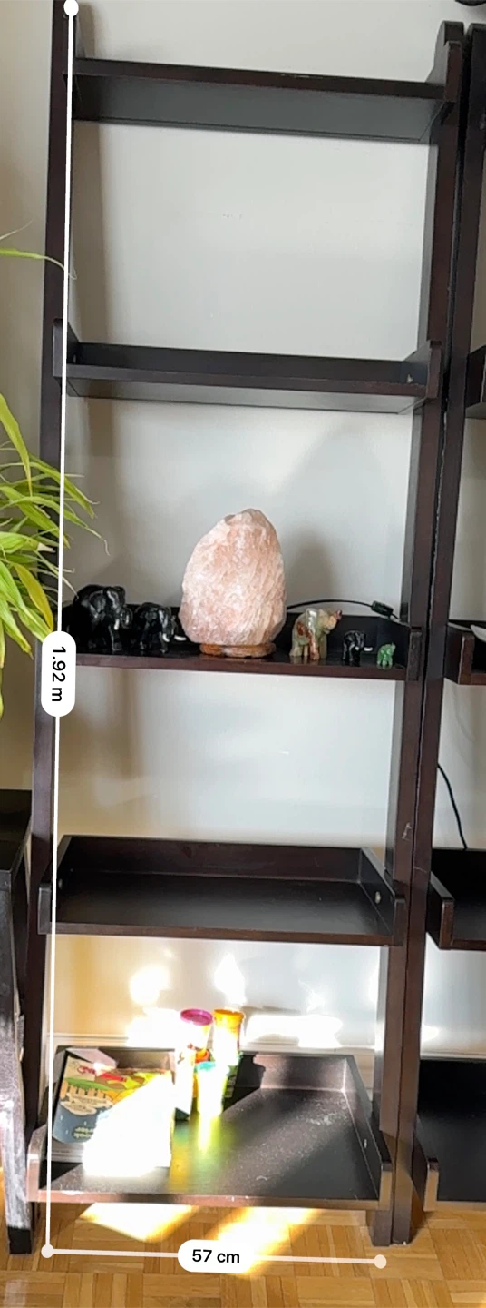 Dark Brown Ladder Shelving Unit - photo 2