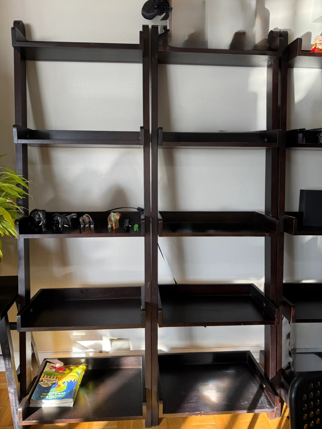 Dark Brown Ladder Shelving Unit