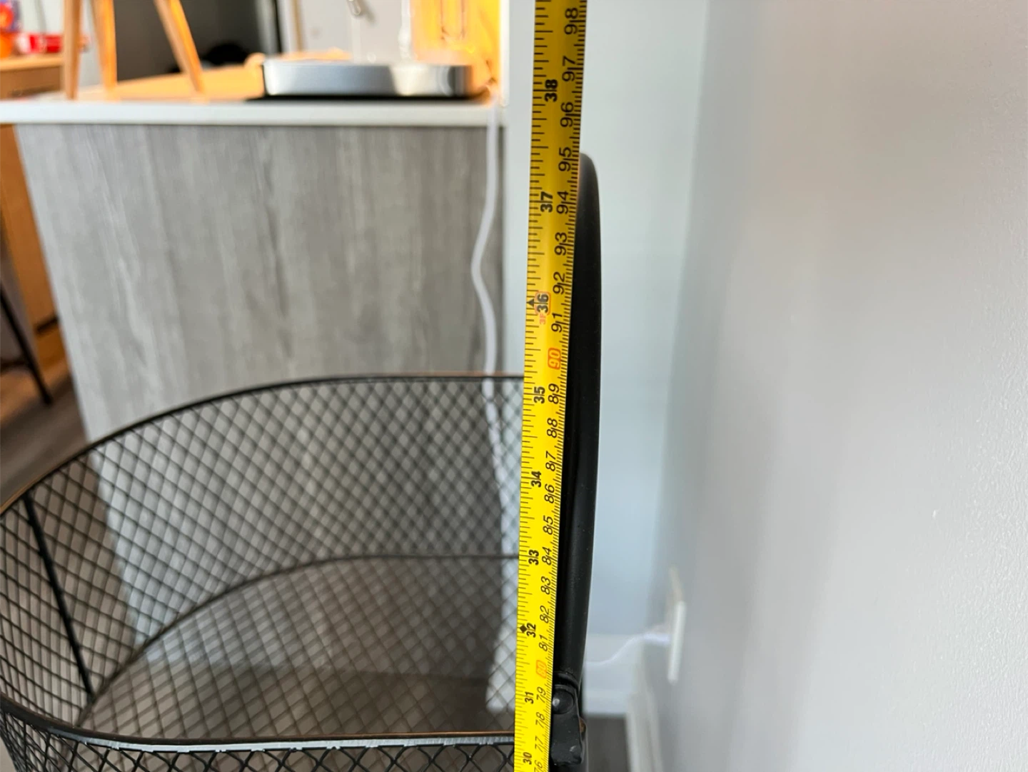 Moving sale—2-tier black metal wire basket stand - photo 4