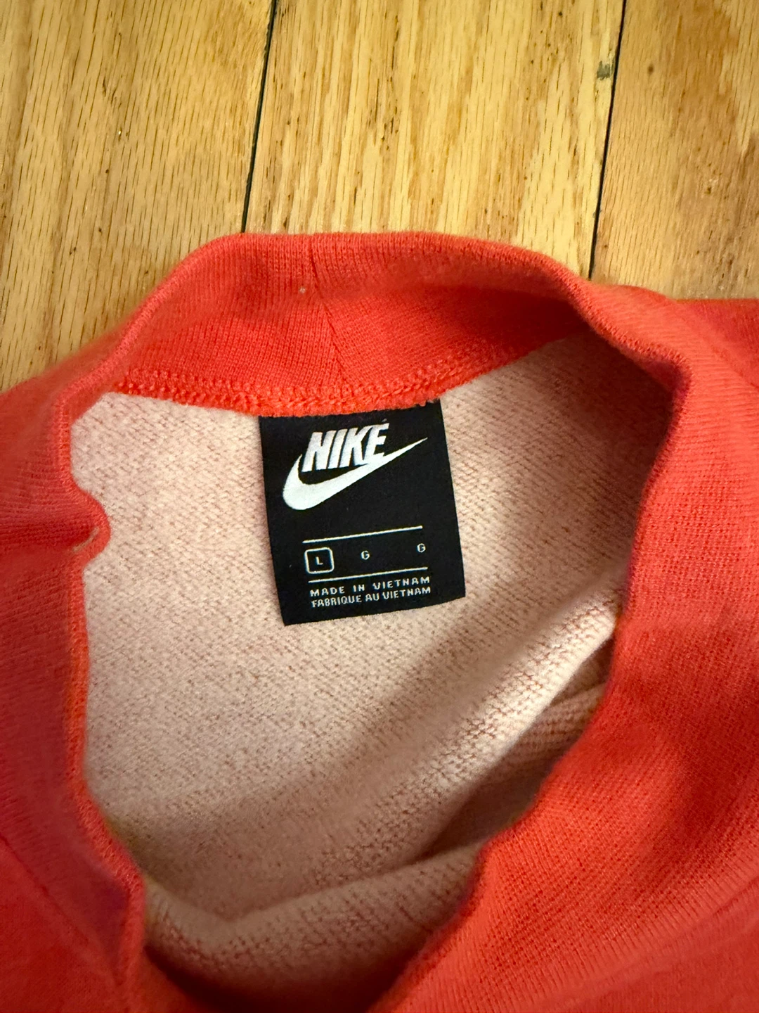 Nike Red Cropped Sweatshirt - Size Large - photo 3