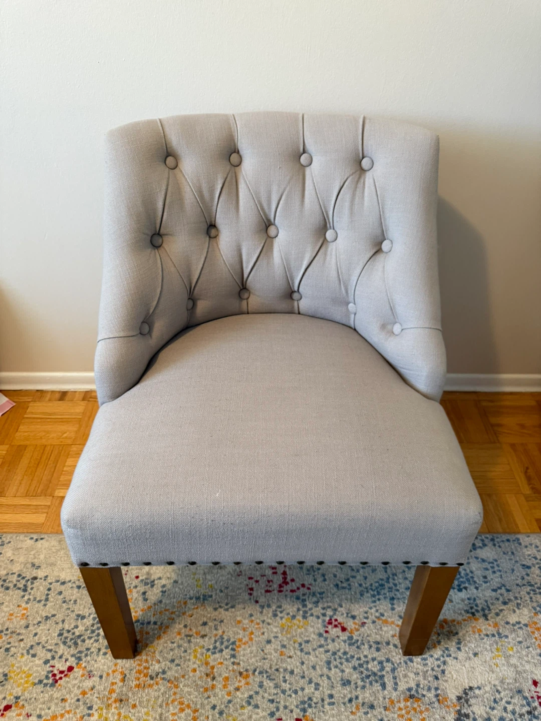 Structube Accent Chair with Nailhead Trim