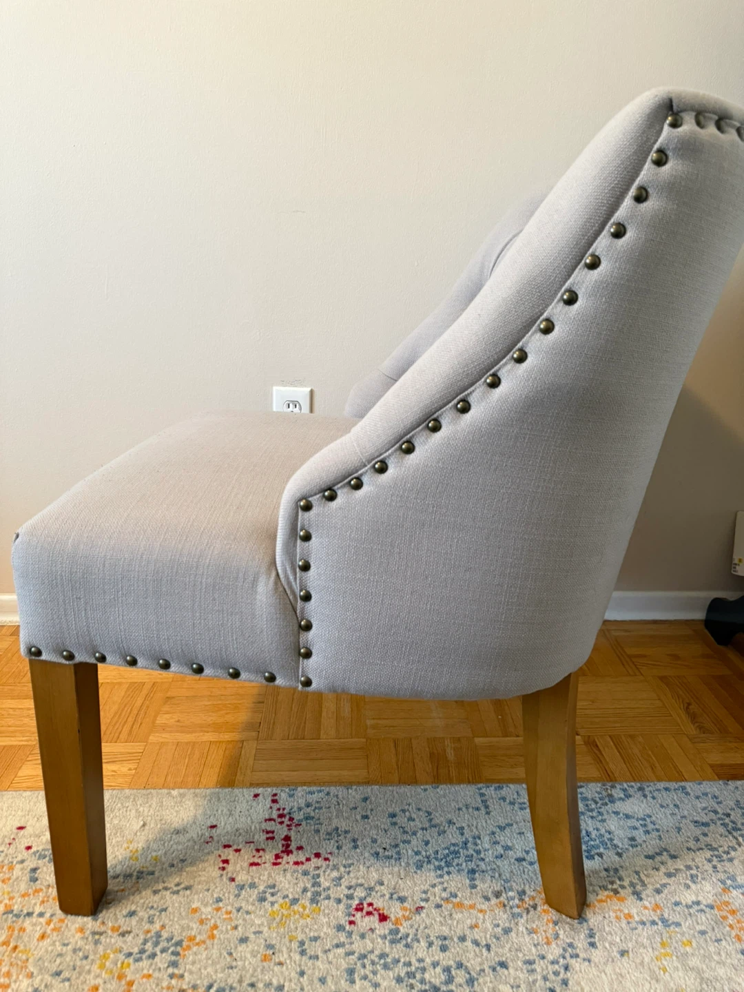 Structube Accent Chair with Nailhead Trim - photo 3