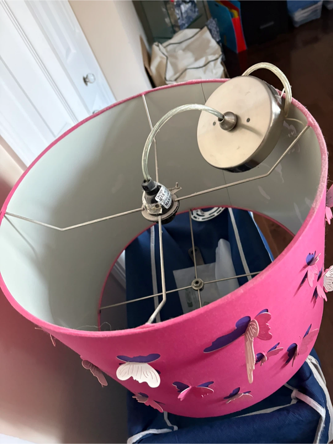 Pink Butterfly Lamp Shade - photo 3