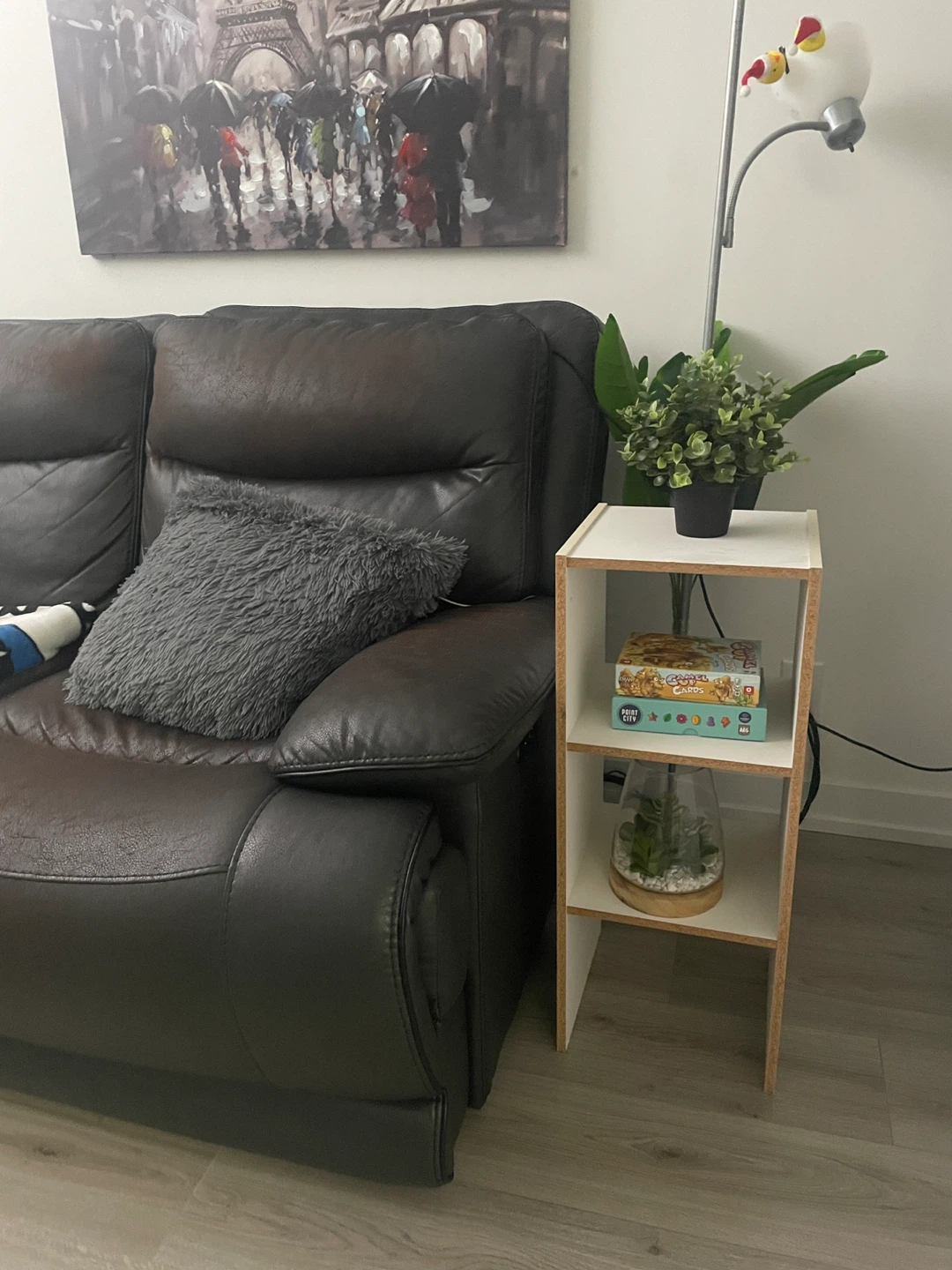 White 3-Shelf side table/ night stand