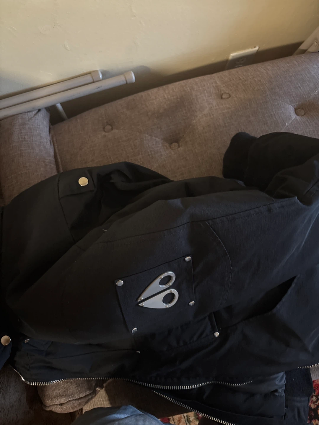 Moose Knuckles Down Filled Black Jacket