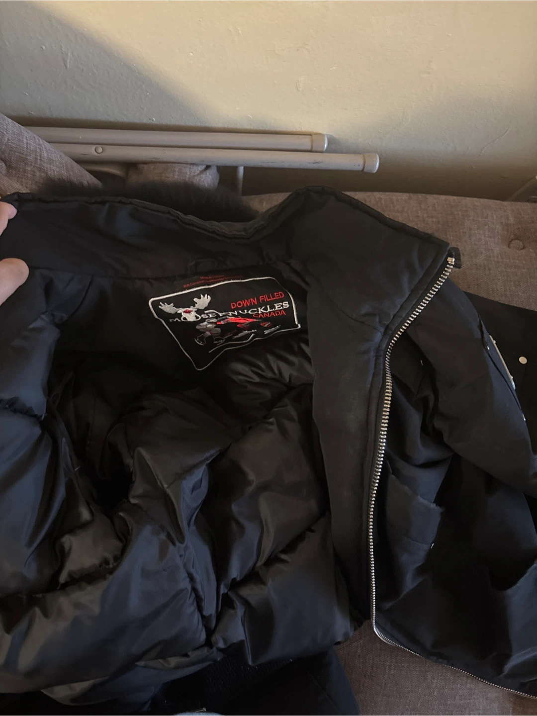 Moose Knuckles Down Filled Black Jacket - photo 2