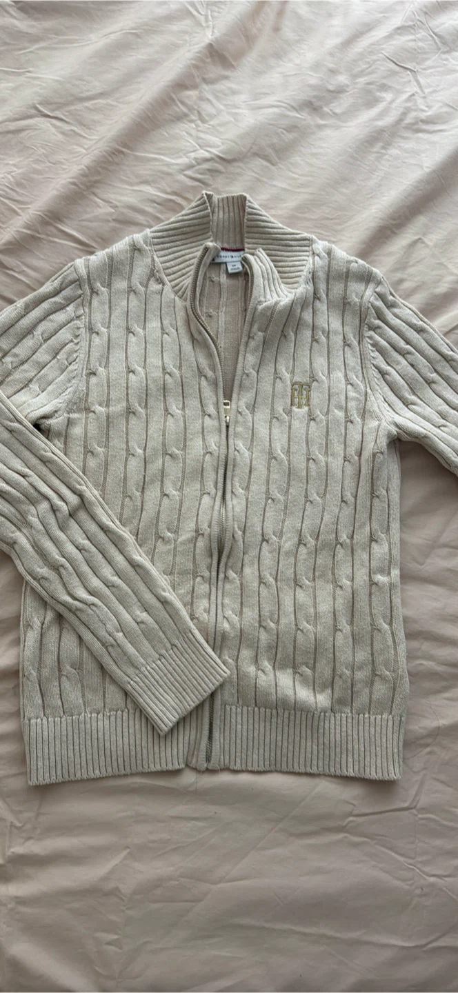 Tommy Hilfiger Cable Knit Zip Cardigan