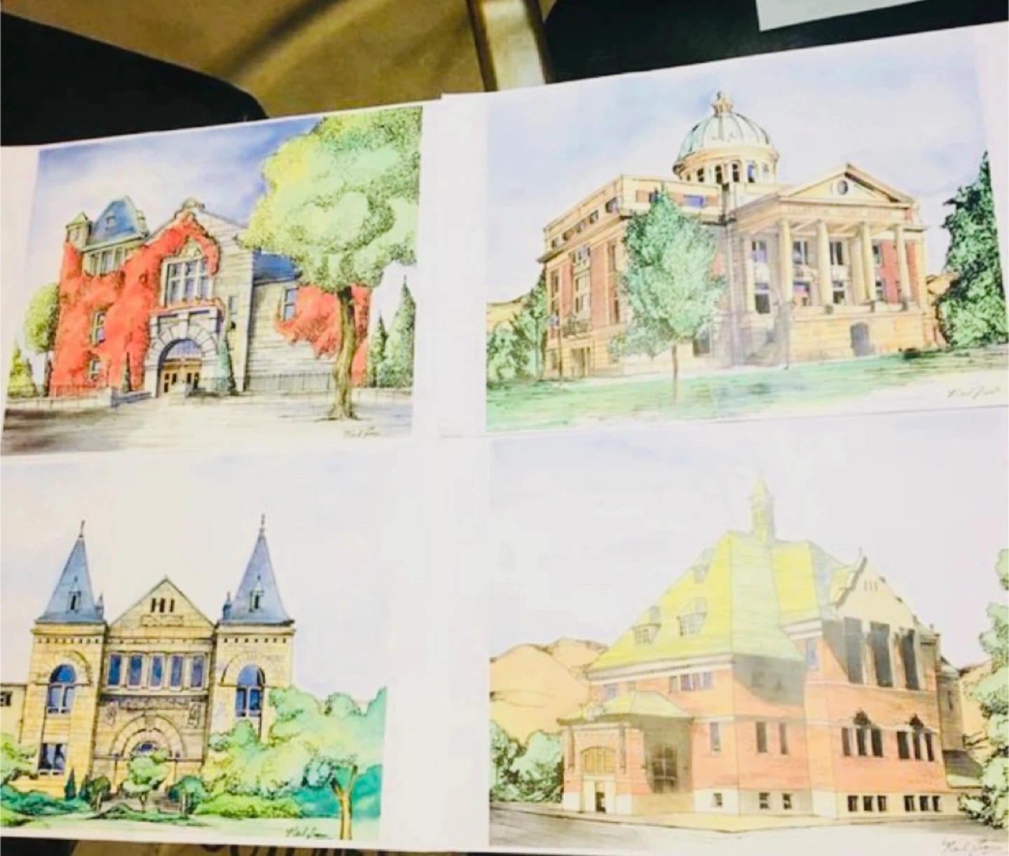 4 Nelson, BC watercolour paintings - photo 2