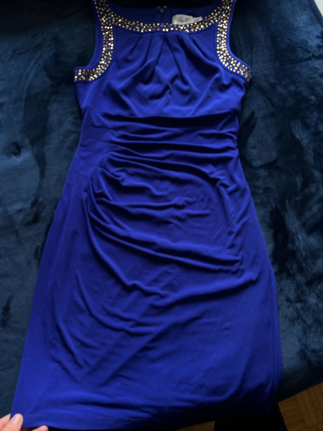 Eliza J Blue Embellished Dress - Size 6 - photo 2