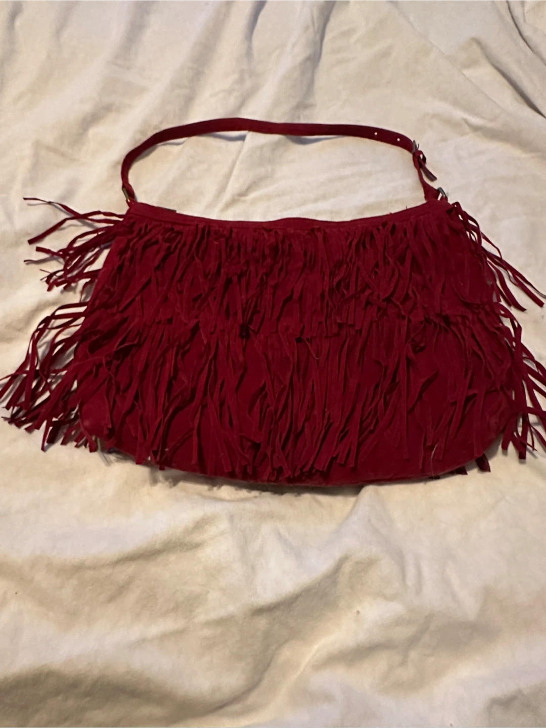 Nine West Red Fringe Shoulder Bag