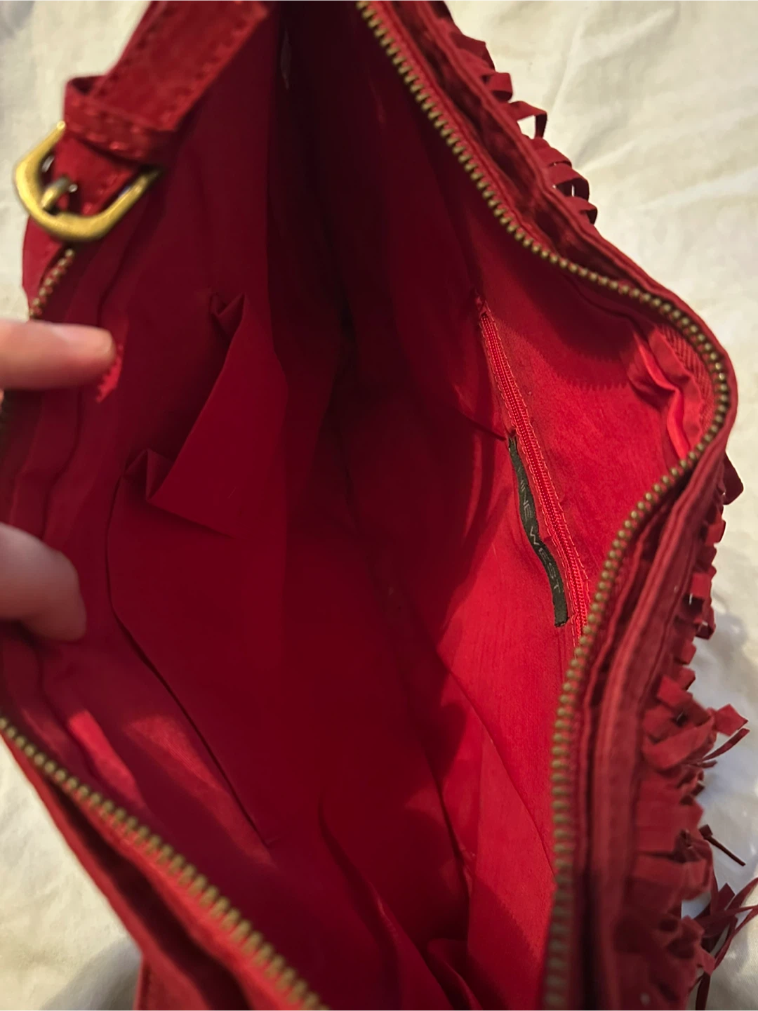 Nine West Red Fringe Shoulder Bag - photo 3