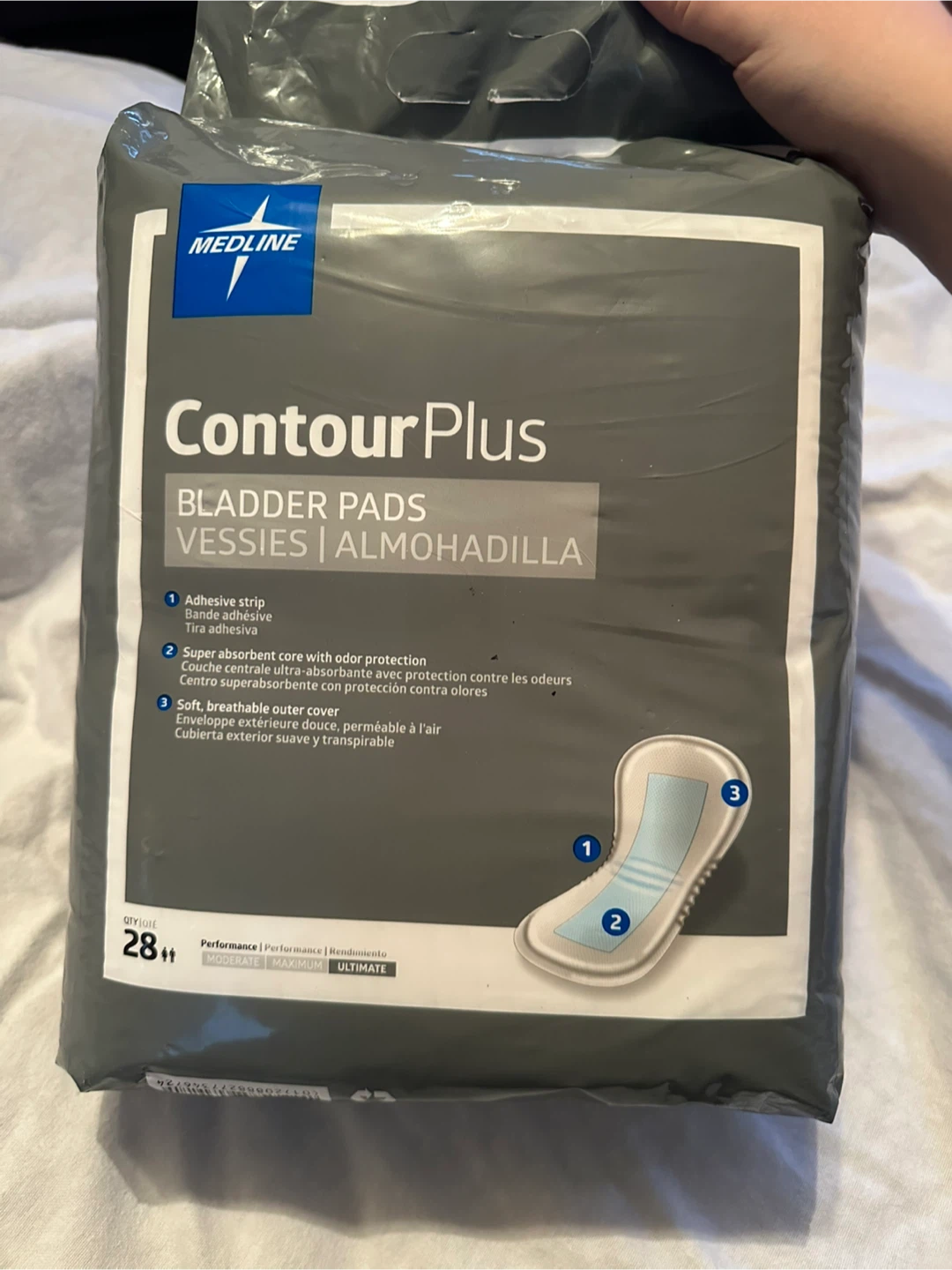 Medline ContourPlus Bladder Pads, 28 Count