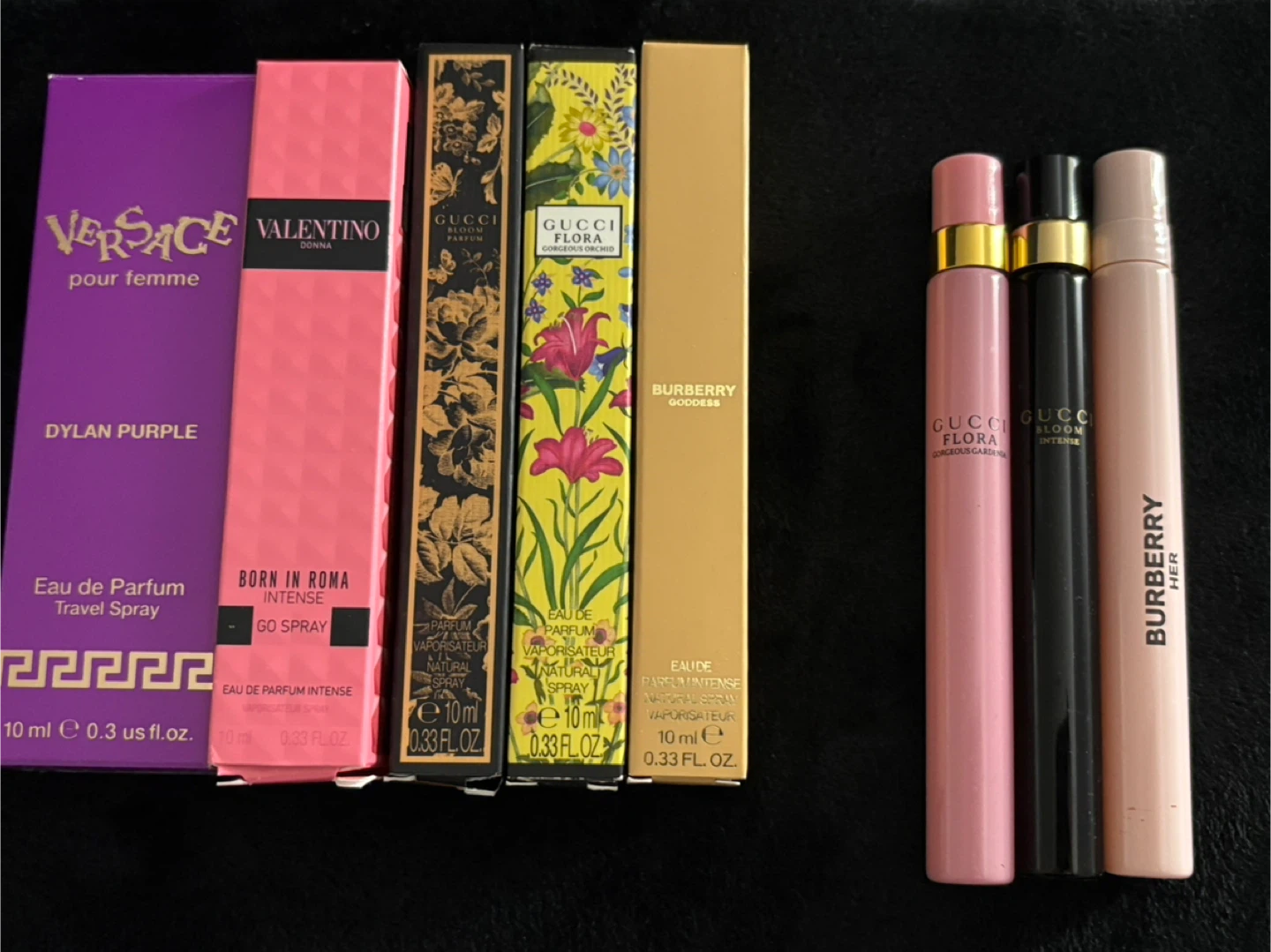 Variety of Designer Perfume Travel Sprays