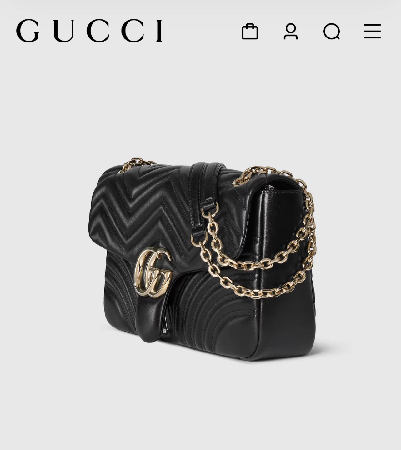 Gucci Marmont Medium Black Shoulder Bag - photo 2