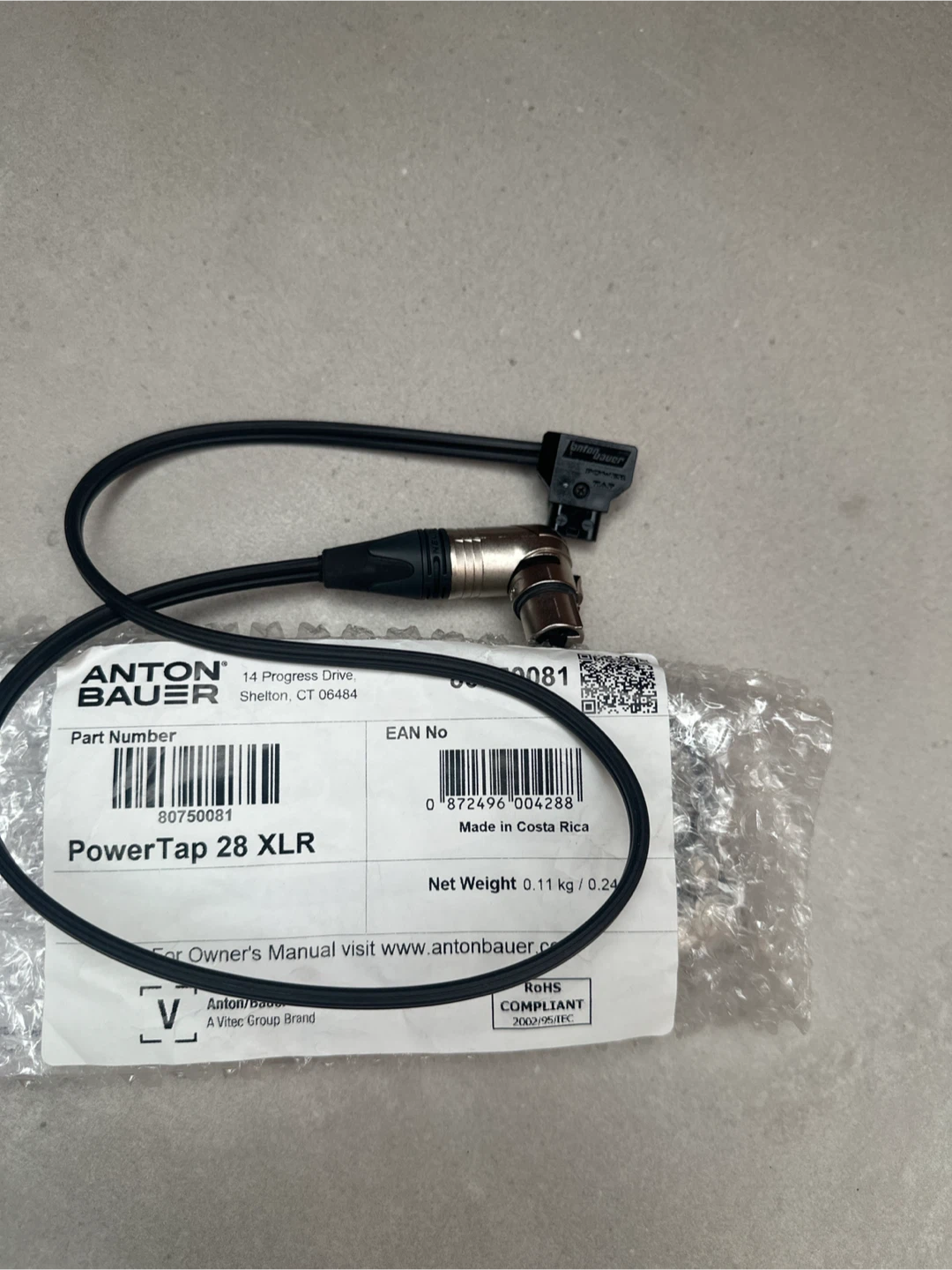 Anton Bauer PowerTap 28 XLR Cable - New - photo 2